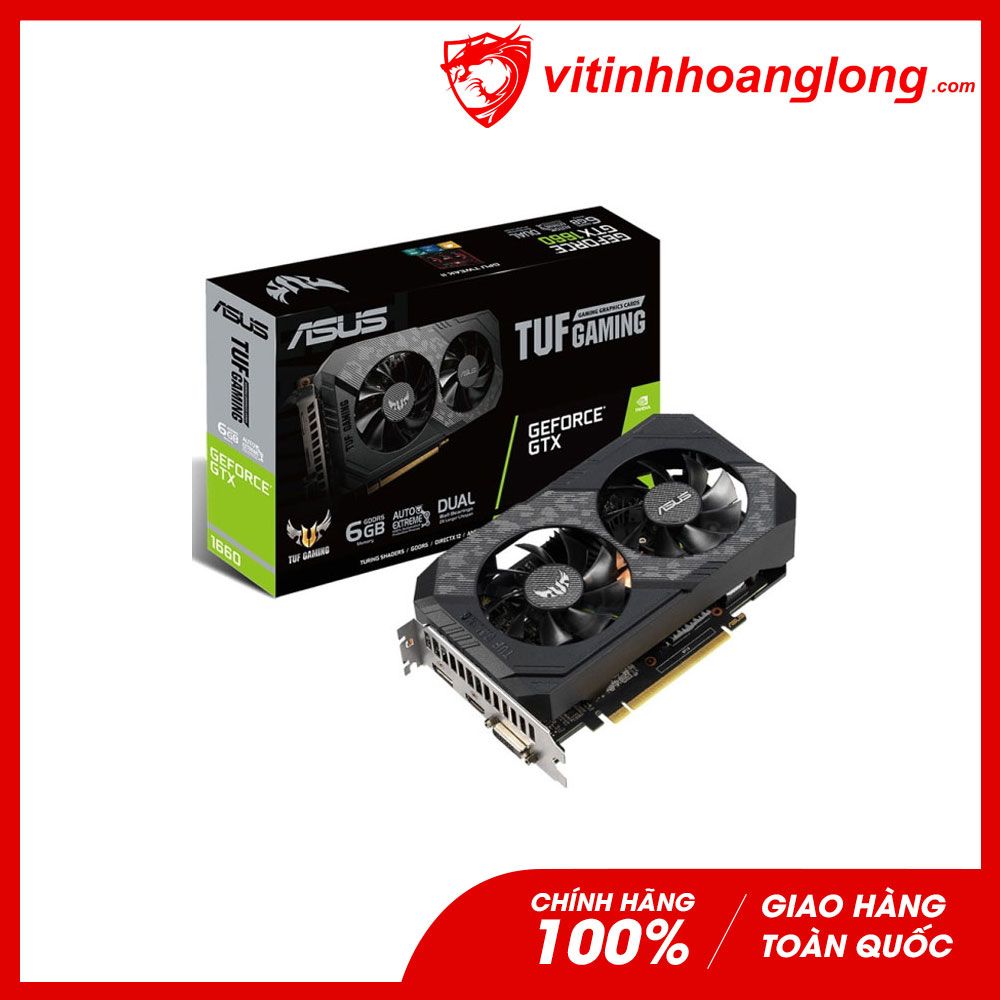 Card màn hình VGA Asus Geforce GTX 1660 Super 6GB TUF Gaming 2 Fan (TUF-GTX1660S-6G-GAMING)