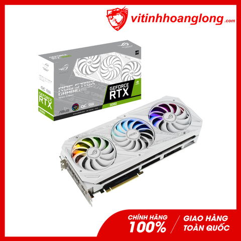  Card màn hình VGA Asus Geforce RTX 3080 Rog Strix OC Edition 10GB GDDR6X White 