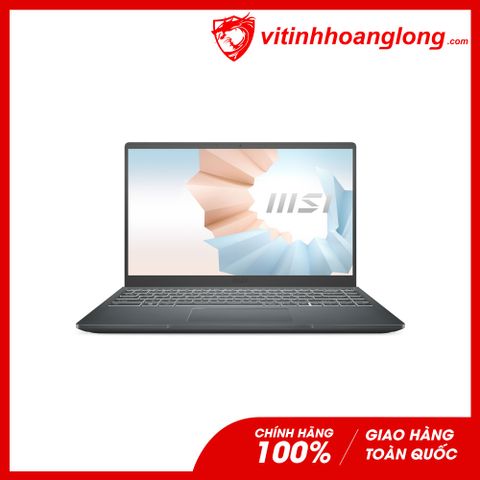  Laptop Msi Modern 14 B5M-064VN: AMD R5-5500U, AMD Radeon Graphics, Ram 8G, SSD NVMe 512G, Win10, Led Keyboard, 14 inch FHD IPS (Carbon Gray) 