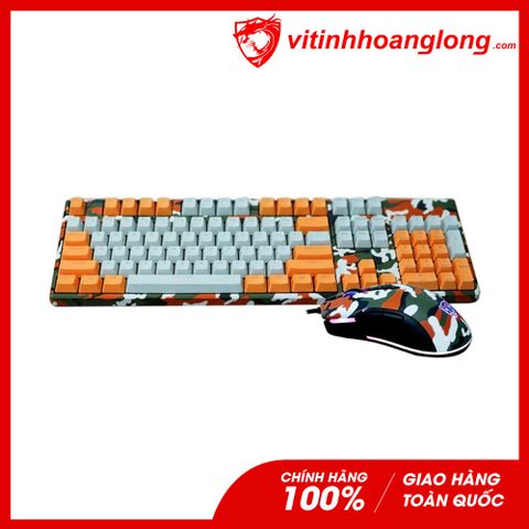  Combo Phím chuột  Motospeed GS700 CAMO ORANGE 