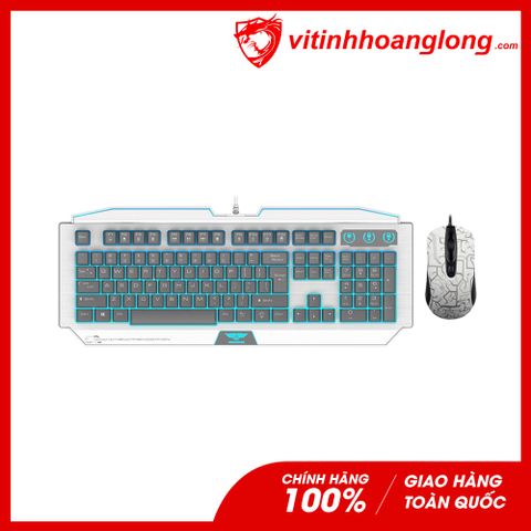  Combo Phím chuột  Newmen GM100+GX1-S Chính Hãng (Trắng) 