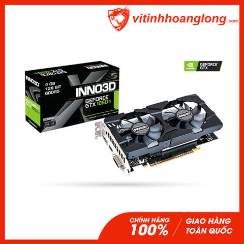  Card màn hình VGA INNO3D GTX 1050Ti 4GB GDDR5 X2 (N105K-2DDV-M5CM) 