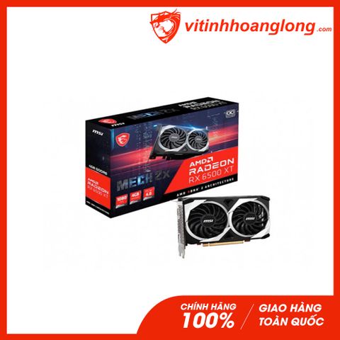  Card màn hình VGA Msi Radeon RX 6500 XT MECH 2X 4GB OC 2 Fan 