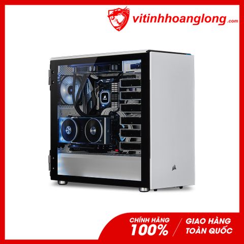  Vỏ Case máy tính Corsair 678C TG White (CC-9011170-WW) Tặng kèm 2 fan 