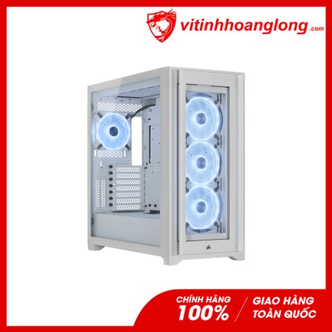  Vỏ Case máy tính Corsair iCUE 5000X RGB QL True White (CC-9011233-WW) tặng kèm 4 fan 