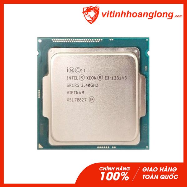 CPU Intel Xeon E3 1231 V3 Tray Socket LGA 1150, 3.80GHz, 4 Nhân 8 Luồng,  Cache 8MB