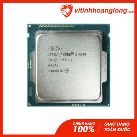  CPU intel core I5 4690 ( 3.5GHZ, 4 Nhân 4 Luồng, Cache 6MB, Socket LGA 1150 ) Tray chưa gồm fan 
