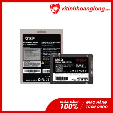  Ổ cứng SSD Vsp 256G Sata III 6Gb/s MLC Vỏ nhôm 500/380MBs (VSP-256G MSD) 