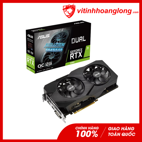  Card màn hình VGA Asus Geforce RTX 2060 EVO OC 12GB GDDR6(DUAL-RTX2060-O12G-EVO) 