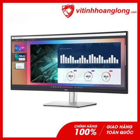  Màn hình máy tính Dell 34 Inch Cong, P3421W, WQHD, 2K, IPS, 10bit (USB-C), 60Hz 5ms 