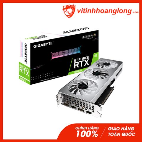  Card màn hình VGA Gigabyte Geforce RTX 3060Ti Vision OC 8GB 3 Fan (GV-N306TVISION OC-8GD) 