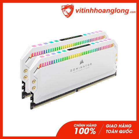  Ram PC DDR4 Corsair 16GB Bus 3200 Dominator Platinum RGB Ver 5.38 (Kit 2 x 8GB) CMT16GX4M2C3200C16W (Trắng) 
