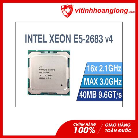 CPU Intel Xeon E5 2683 v4 Tray ( Socket LGA 2011-3, 2.1GHz, 16 Nhân 32 Luồng, Cache 40MB ) 