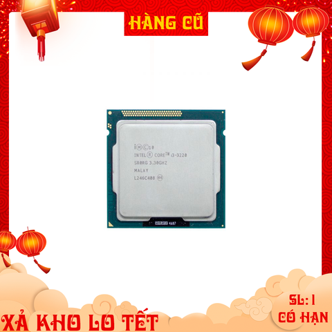  CPU Intel Core i3 3220 ( 3.3GHz, 2 Nhân 4 Luồng, Cache 3MB, Socket LGA 1155 ) TRAY chưa gồm Fan 