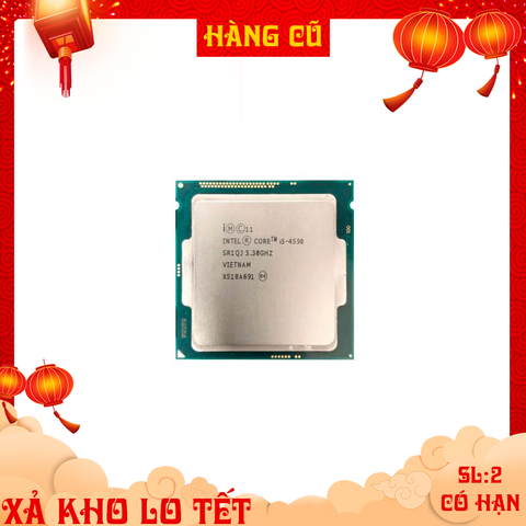  CPU Intel Core i5 4590 ( 3.70GHz, 4 Nhân 4 Luồng, Cache 6MB, Socket LGA 1150 )TRAY chưa gồm Fan 