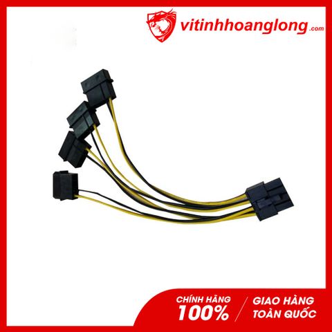  Cáp nguồn phụ VGA từ 8 Pin ra 4 nguồn phụ 