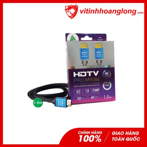  Cáp HDMI VSPTECH 1.5M (2.0/4K) Dây Tròn 