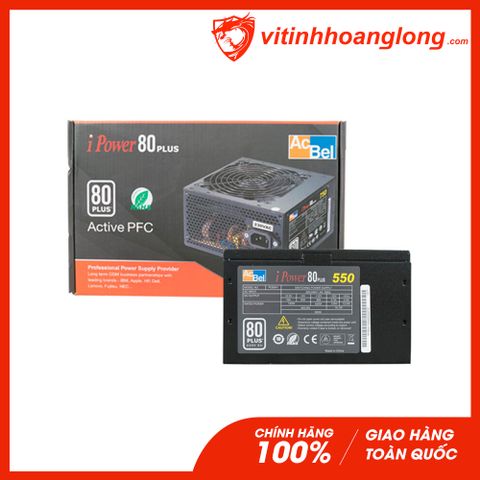  Nguồn máy tính Acbel iPower 550 550W 80 Plus+ Dây Nguồn 