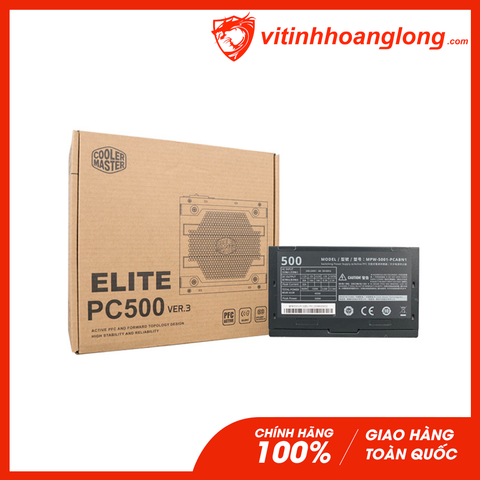  Nguồn máy tính Cooler Master 500W Elite PC500 V3 (MPW-5001-PSABN1) 