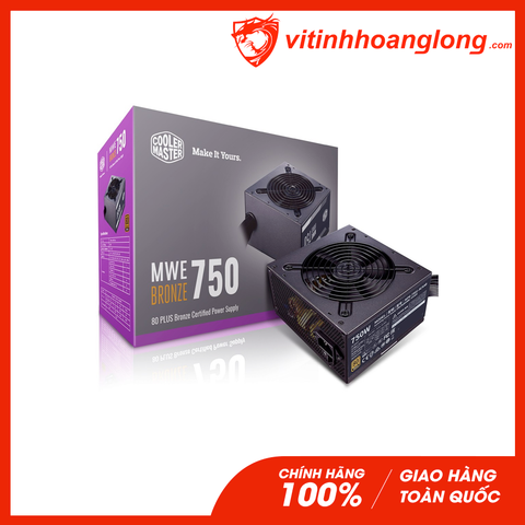  Nguồn máy tính Cooler Master 750W MWE 750 Bronze V2 230V 