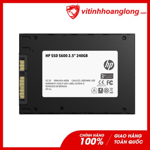  Ổ cứng SSD HP 240G S600 Sata III 6Gb/s TLC (4FZ33AA#ABC) 