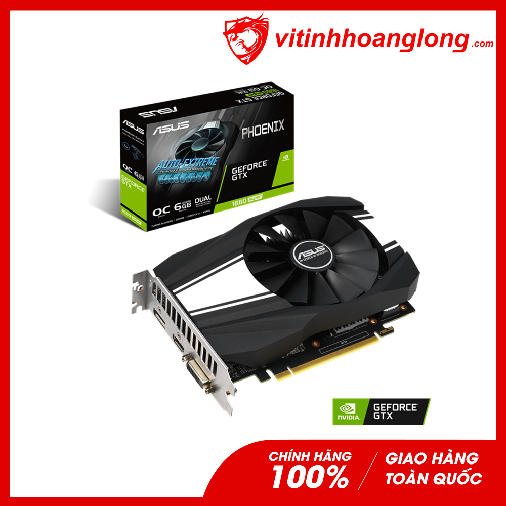 Card màn hình VGA Asus Geforce GTX 1660 Super 6GB Phoenix OC GDDR6 (PH-GTX1660S-O6G)