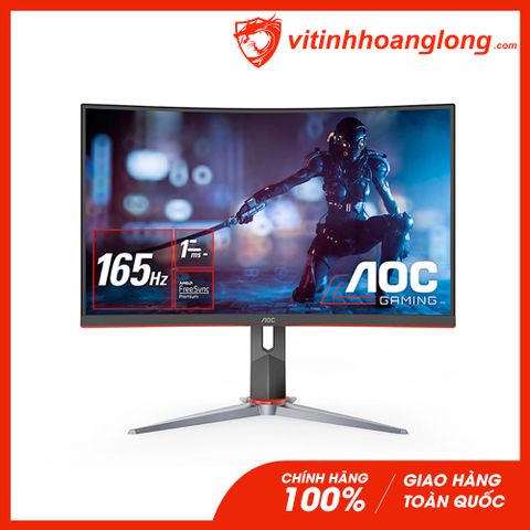  Màn hình máy tính AOC 27 Inch Cong C27G2X FHD 165Hz 1ms Freesync Gaming 