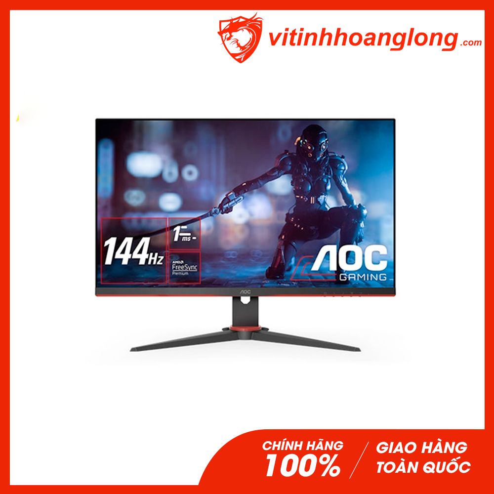 Màn hình máy tính AOC 23.8 Inch 24G2E/74 FHD Gaming IPS FreeSync,1ms,144hz