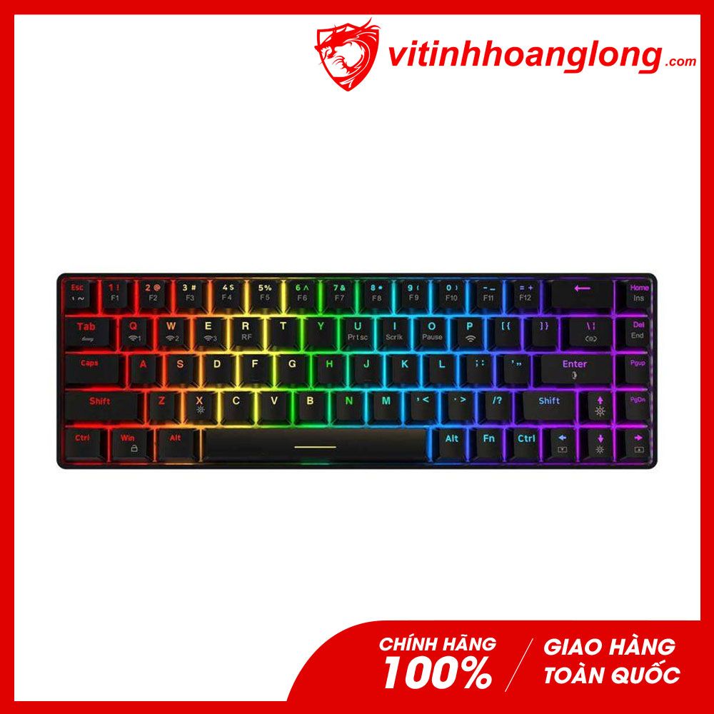 Bàn Phím cơ Ajazz K685T RGB không dây Bluetooth 5.0