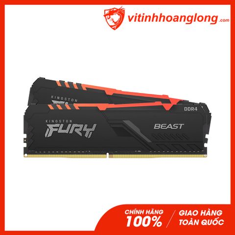  Ram PC DDR4 Kingston 16G Bus 3200 HyperX Fury Beast RGB (2x 8GB) (KF432C16BBAK2/16) 