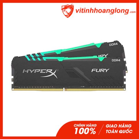  Ram PC DDR4 Kingston 32G Bus 3600 HyperX Fury RGB (2x16G) (HX436C18FB4AK2/32) Tản Nhiệt 