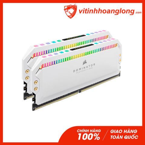  Ram PC DDR4 Corsair 32GB Bus 3200 Dominator Platinum White (CMT32GX4M2C3200C16W) Tản Nhiệt(2x16G) 