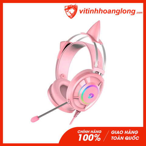  Tai nghe DareU EH469 7.1 Surround Gaming RGB (Hồng) 