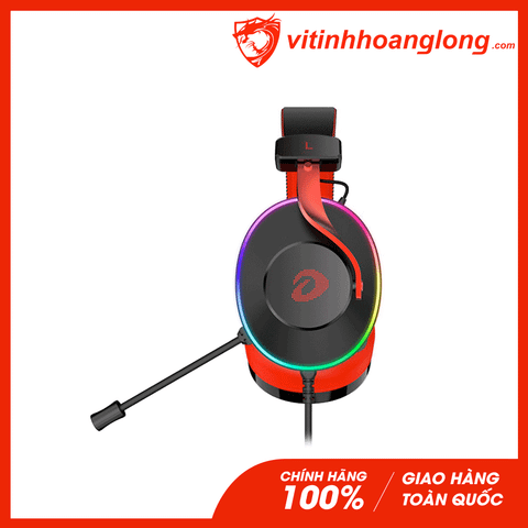  Tai nghe DareU EH745 7.1 Surround Gaming Led RGB (Đen Đỏ) 