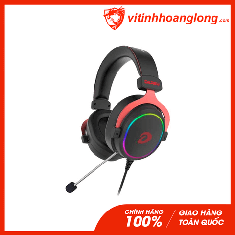  Tai nghe DareU EH925 7.1 Surround Gaming Led RGB (Đỏ Đen) 