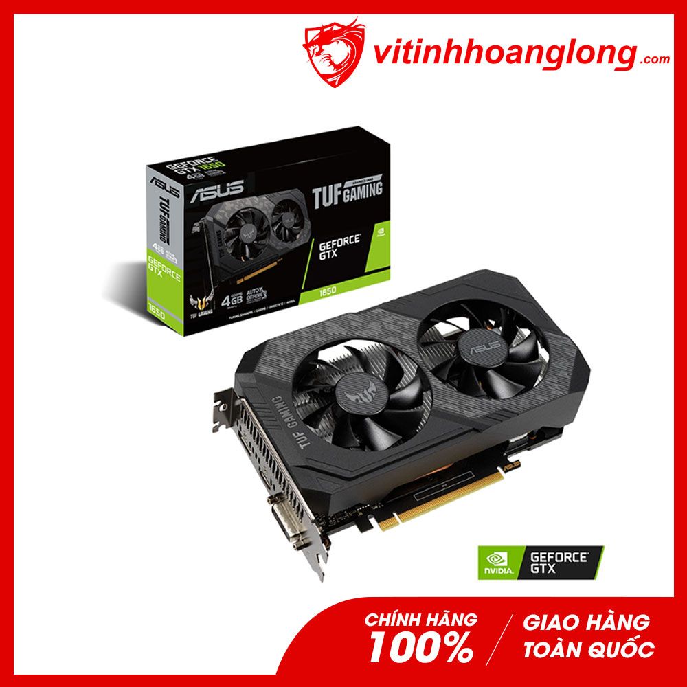 Card màn hình VGA Asus Geforce GTX 1650 TUF Gaming 4GB Edition GDDR6 (TUF-GTX1650-4GD6-P-GAMING)