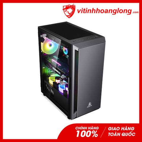  Vỏ case máy tính Segotep GANK5 BLACK - Kính cường lực 