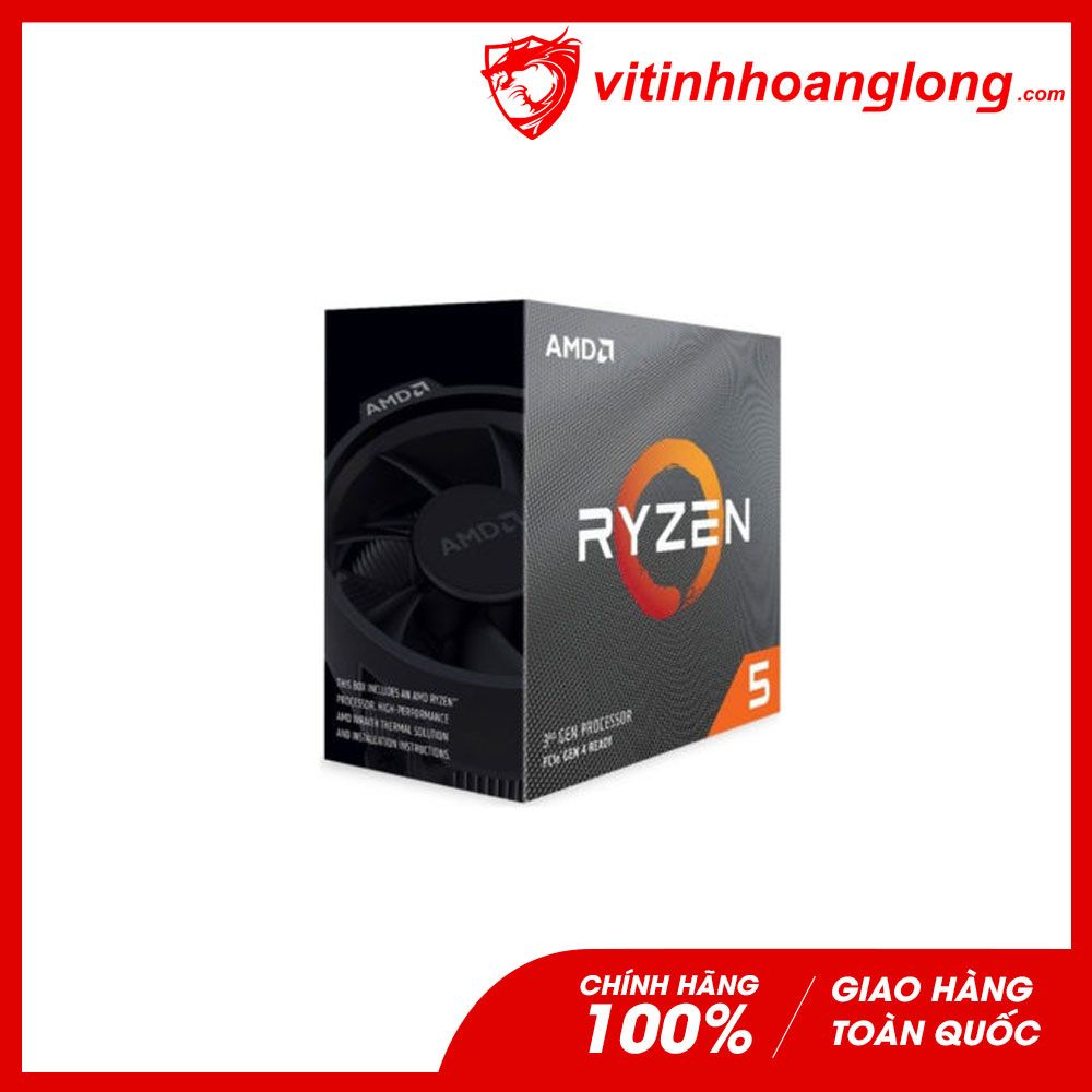 CPU AMD Ryzen 5 3600 ( 3.6 GHz, 6 Nhân 12 Luồng, Cache 35MB, Socket AM4(MPK), 65W ) + Wraith Stealth cooler