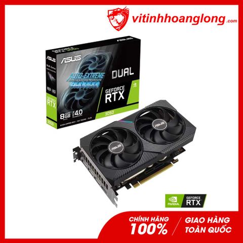  Card màn hình VGA Asus Geforce RTX 3050 8GB GDDR6 Dual Edition (DUAL-RTX3050-8G) 