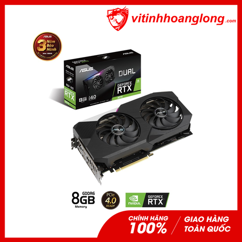  Card màn hình VGA Asus Geforce RTX 3070 Dual 8GB V2 2 Fan (DUAL-RTX3070-O8G-V2) 