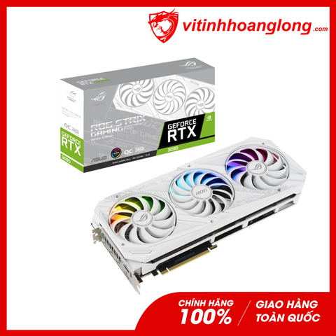  Card màn hình VGA Asus Geforce RTX 3090 Rog Strix OC Edition 24GB GDDR6X White 