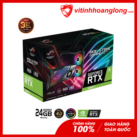  Card màn hình VGA Asus Geforce RTX 3090Ti Rog Strix LC Edition 24GB GDDR6X 
