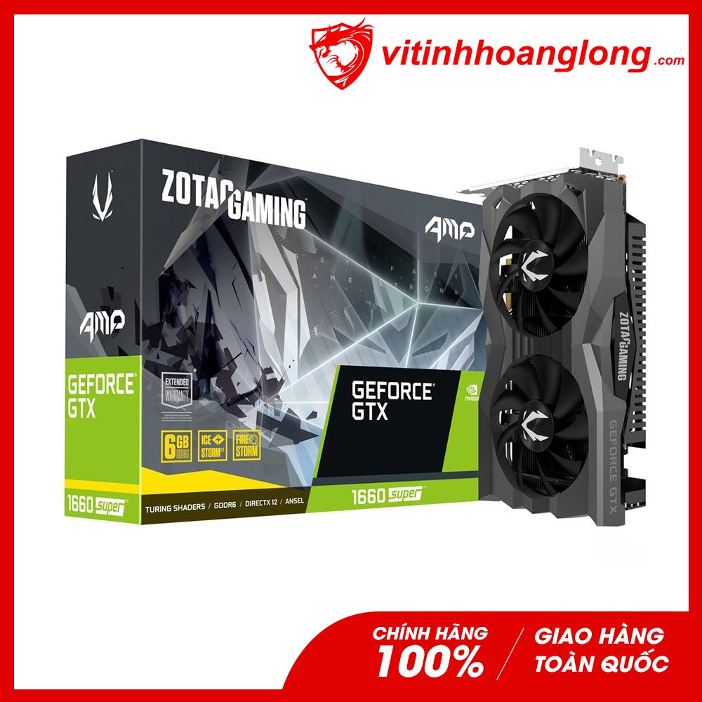 Card màn hình VGA Zotac GTX 1660 Super 6GB GDDR6 Twin Fan (ZT-T16620F-10L)