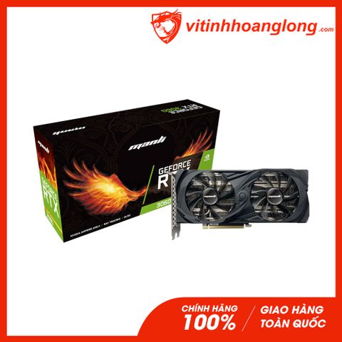  Card màn hình VGA Manli RTX 3060 12GB GDDR6 Dual V2 LHR (MNRTX3060/6RFHP PPV2-M2500) 