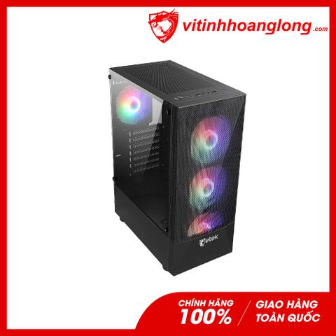  Vỏ Case máy tính Jetek Game - R3 Black (Tặng 3 Fan RGB) 