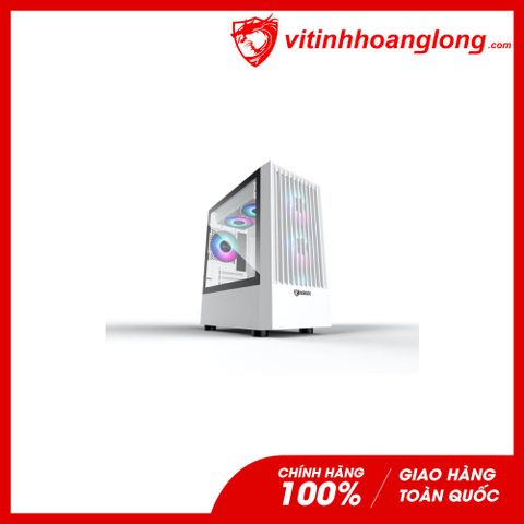  Vỏ Case máy tính Jetek Game - X1 Tặng 3 Fan RGB (Trắng) 