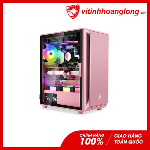  Vỏ Case máy tính Segotep Gank 5 Pink (CỬA BẢN LỀ)((No fan) 