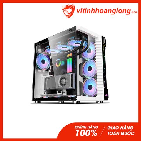  Vỏ Case máy tính Mik LV07 Tempered Glass (Trắng) (No Fan) 