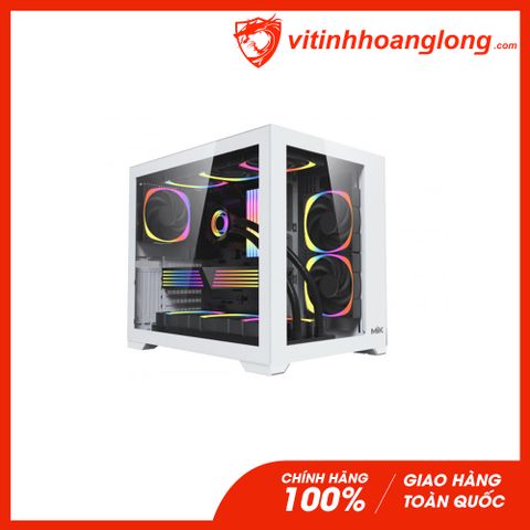  Vỏ Case máy tính Mik LV12 (Trắng) (No Fan) 