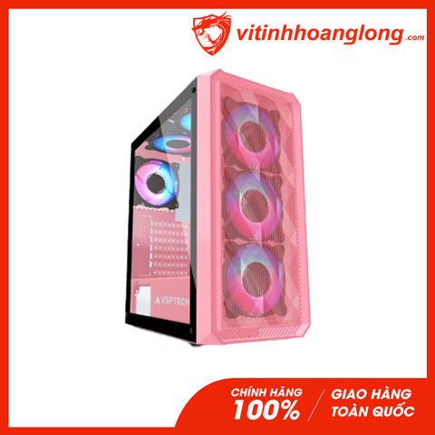  Vỏ Case máy tính Vsp KA-290 Mid Tower (Hồng) 